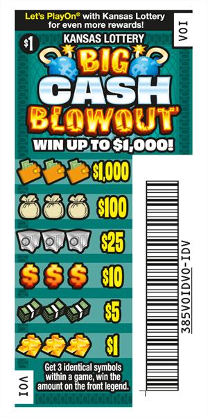 BIG CASH BLOWOUT Ticket Art